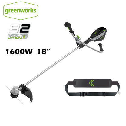 Greenworks Commercial 82V 18-Inch Brushless Motor 1600W  7500RPM Bike HandleBrushcutter and  String Trimmer