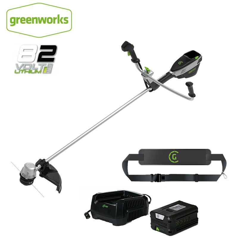 Greenworks Commercial 82V 18-Inch Brushless Motor 1600W  7500RPM Bike HandleBrushcutter and  String Trimmer
