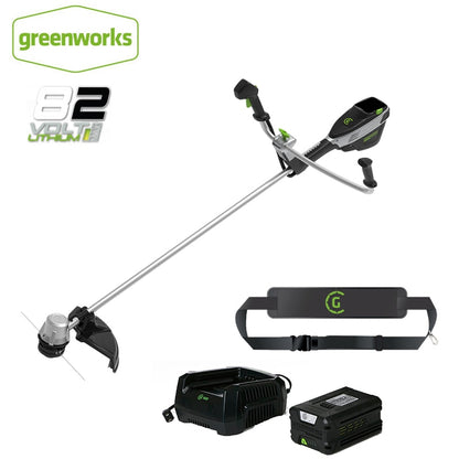 Greenworks Commercial 82V 18-Inch Brushless Motor 1600W  7500RPM Bike HandleBrushcutter and  String Trimmer