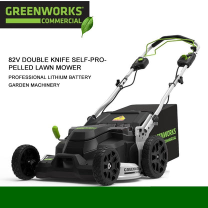Greenworks Garden Lawn Mower Lithium Battery Electric Push-Type Grass Weeder Collector 82V 1000W Profession Garden Tools