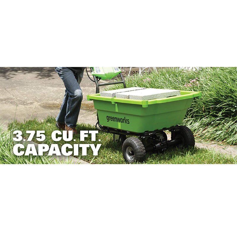 Greenworks Gc40l00 G-Max 40 V Self Propelled Garden Shopping Cart Rust Resistant Bath  Excluding Batteries Chargers