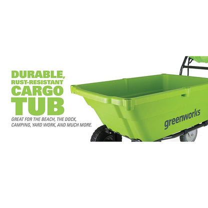 Greenworks Gc40l00 G-Max 40 V Self Propelled Garden Shopping Cart Rust Resistant Bath  Excluding Batteries Chargers