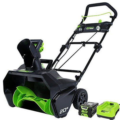 Greenworks PRO 20-Inch 80V Cordless Snow Thrower, 5.0 AH Battery Included