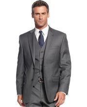 Load image into Gallery viewer, Grey Casual Men Wedding Tuxedos Formal Custom Online Three Piece Fall Outside Business Office Suits Party (Jacket+Pants+Vest)
