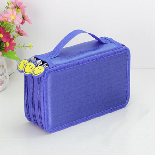 36/48/72 Holes Oxford School Pencil Case Kawaii Penalty Pencilcase Large Pen Bag Box Multi Kids Multifunction Stationery Pouch
