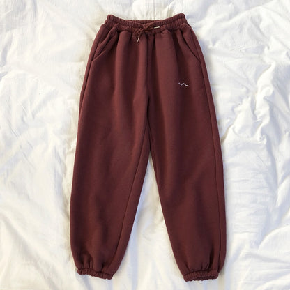 Neploe Pants Women 2021 Spring New Embroidery Elastic High Waist Ladies Trousers Loose Casual Beam Feet Pants Femme 1C285