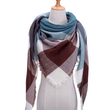 Load image into Gallery viewer, Designer 2020 knitted spring winter women scarf plaid warm cashmere scarves shawls luxury brand neck bandana pashmina lady wrap
