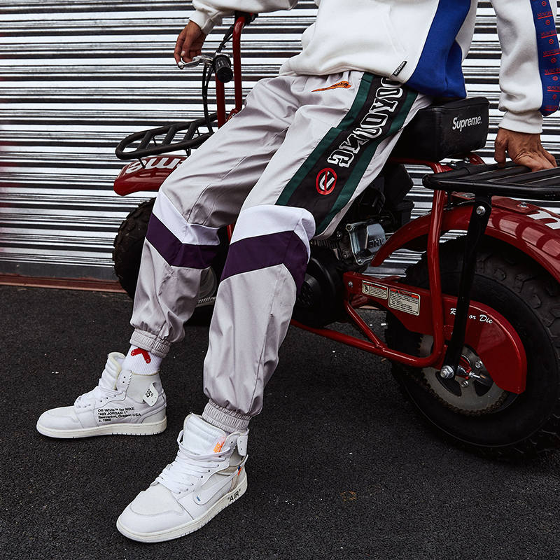 Harajuku Unisex Pants Joggers Retro Color Block Patchwork Jogging Running Hip Hip Harem Pant Streetwear Thin Sweatpant Trousers 2020 Track Pant Autumn