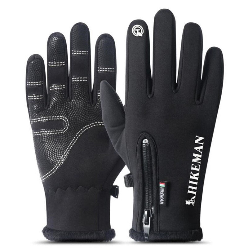 CUHAKCI Winter Mittens Touched Screen Gloves Waterproof Men Women Warm Windproof Bicycle Anti Slip Ski Cycling Glove