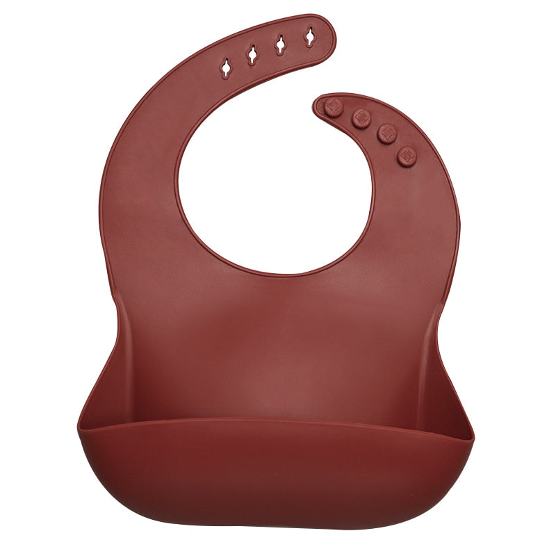 Fashionable Silicon Breastplate Baby Bib Waterproof Solid Infant Bandana Bibs Newborn Feeding Burp Cloth Drooling Scarf Dropship