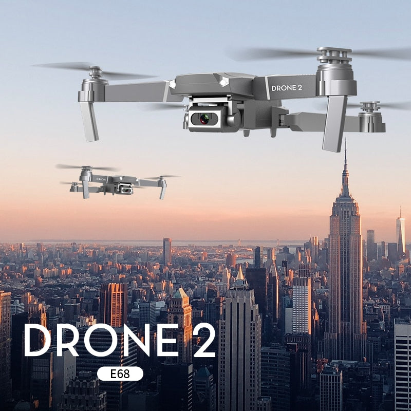 LSRC New E68pro Mini Drone Wide Angle 4K 1080P WiFi FPV Camera Drones Height Holding Mode RC Foldable Quadrotor Dron Toy Gift