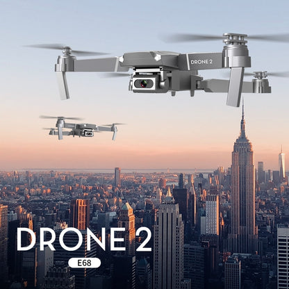 LSRC New E68pro Mini Drone Wide Angle 4K 1080P WiFi FPV Camera Drones Height Holding Mode RC Foldable Quadrotor Dron Toy Gift