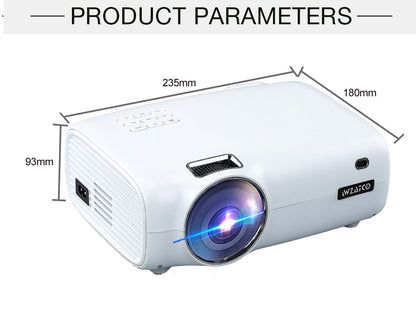 WZATCO E600 Android 10.0 Wifi Smart Portable Mini LED Projector Support Full HD 1080p 4K AC3 Video Home Theater Beamer Proyector