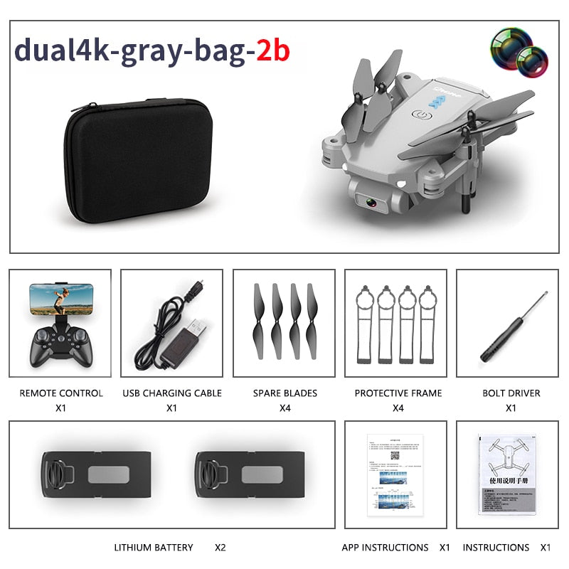 S603 RC Mini Drone With 4K HD Dual Camera Aerial Photography WIFI FPV Foldable Durable Quadcopter Height Hold Toys