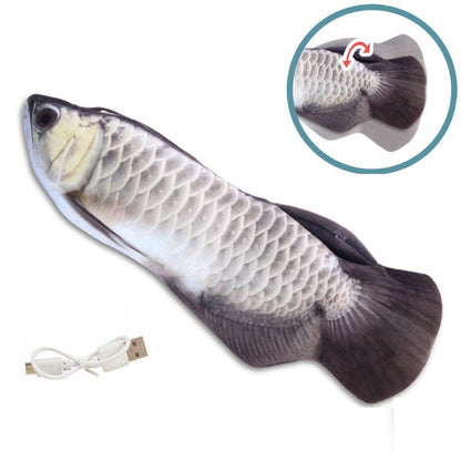 Cat Toy Fish Interactive USB Charging Electric Realistic 3D floppy Fish toys for Cats Puppy Dog Pet Chew Bite Toys Pet Supplies