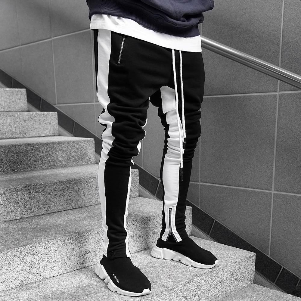 Men's Jogging Pants Fitness Men Sportswear Tracksuit Bottoms Skinny Sweatpants Trousers Black Gyms Jogger Track Running Walking Pants