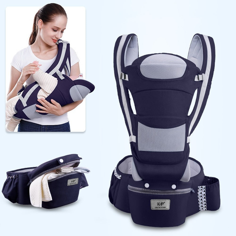 Ergonomic Baby Carrier 15 Using Way Infant Baby Hipseat Carrier Front Facing Ergonomic Kangaroo Baby Wrap Sling Travel 0-48 Months