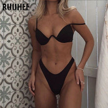 Cargar imagen en el visor de la galería, RUUHEE Brazilian Bikinis 2020 Mujer Swimwear Women Swimsuit Sexy Bikini Set Push Up Bathing Suit Beachwear Female Swimming Suit
