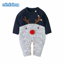 将图片加载到图库查看器，Baby Rompers Christmas Newborn Boys Girls Jumpsuits Costumes Cartoon Knitted Children&#39;s Overalls One Piece Infant Kids Outfits
