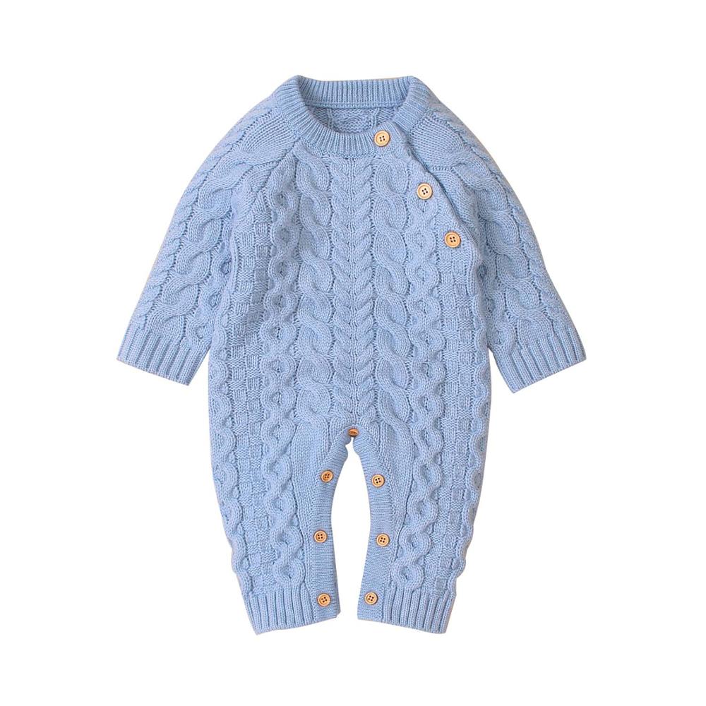 Baby Rompers Long Sleeve Winter Warm Knitted Infant Kids Boys Girls Jumpsuits Toddler Sweaters Outfits Autumn Children's Clothes