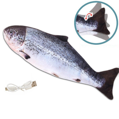Cat Toy Fish Interactive USB Charging Electric Realistic 3D floppy Fish toys for Cats Puppy Dog Pet Chew Bite Toys Pet Supplies
