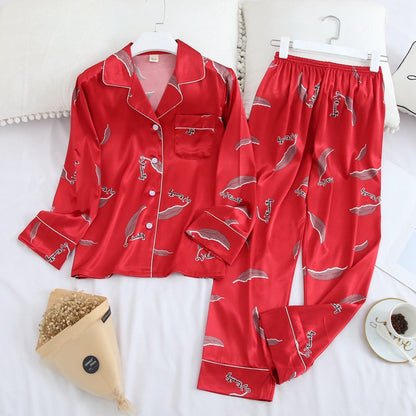 Long Sleeve Ice Silk Trousers