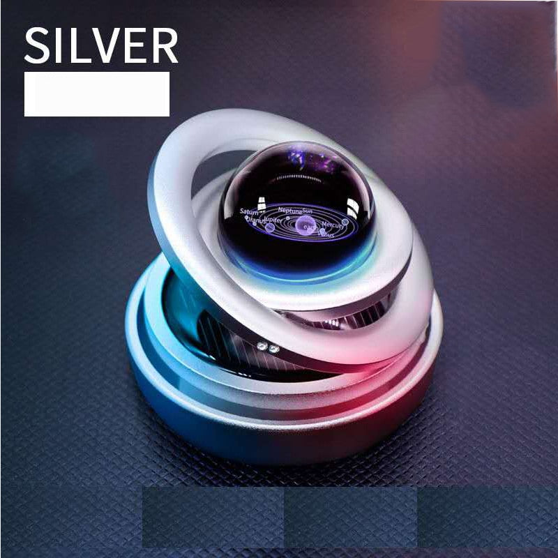 Solar Magnetic Levitation Car Rotating Ornaments Car Decoration Solar System Figurines Decoration Accessories Creative Gift