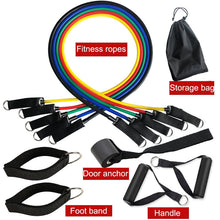 将图片加载到图库查看器，Pull Rope Fitness Exercises Resistance Bands 5cTPR elastic Tubes rope Yoga Band indoor Body sports Training equipment
