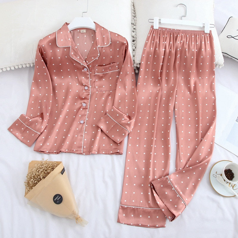 Long Sleeve Ice Silk Trousers