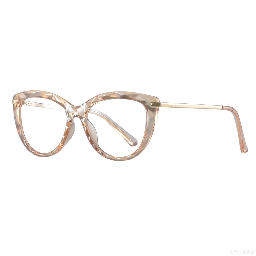 51009 Plastic Titanium Glasses Frames Cat Eye Women Diamond Bump Optical Fashion Computer Glasses
