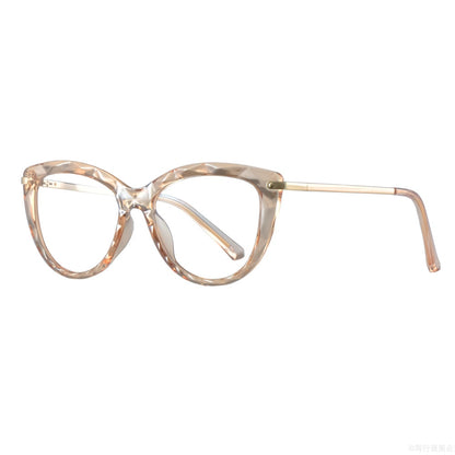 51009 Plastic Titanium Glasses Frames Cat Eye Women Diamond Bump Optical Fashion Computer Glasses