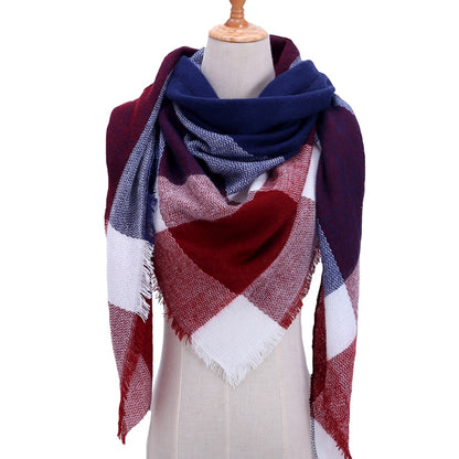 Designer 2020 knitted spring winter women scarf plaid warm cashmere scarves shawls luxury brand neck bandana pashmina lady wrap