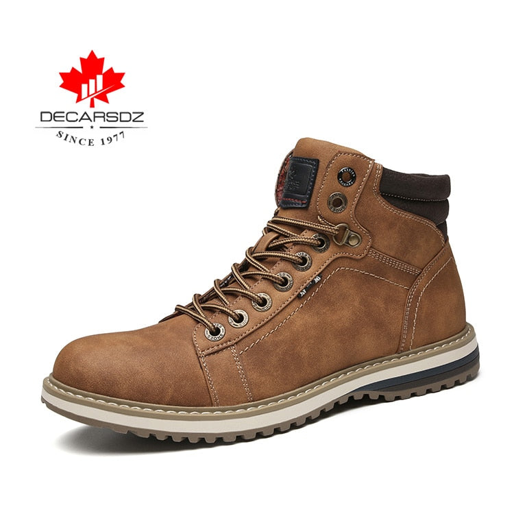 DECARSDZ Men Boots 2021 Spring New Fashion Shoes Man Outdoor Comfy Classic Male Shoes Durable Outsole Men Casual Boots