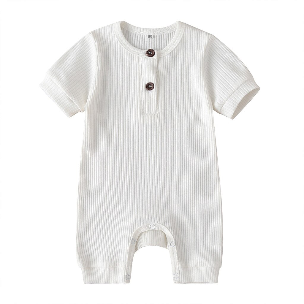 Summer Newborn Kid Baby Girl Romper Clothes 0-24M Short Sleeve Solid Jumpsuits Outfits 6 Colors