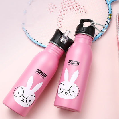 500ML Children's Stainless Steel Sports Water Bottles Portable Outdoor Cycling Camping Bicycle Bike Kettle