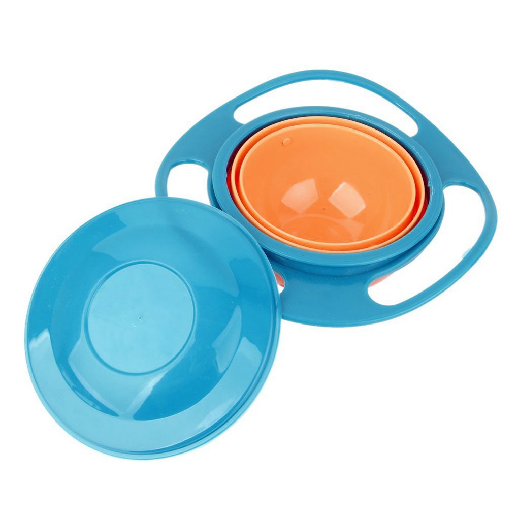Gyro Bowl Dishes Anti Spill Bowl Smooth 360 Degrees Rotation Gyroscopic Bowl For Baby Kids