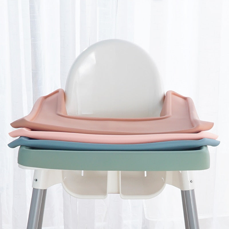 10 Color Silicone Children's Placemat Standard High Chair Full-covered Table Mat Easy To Clean BPA Free Customizable Logo
