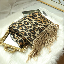 Charger l&#39;image dans la galerie, Designer Women&#39;s Thick Scarf Blanket Tassel Shawls Wrap Animal Leopard Print Cashmere Scarves pashmina foulard
