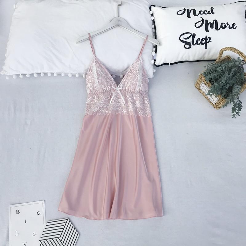 Satin Lace 5PCS Sleep Set Sexy Kimono Bathrobe Gown Female Robe Silky Nightwear Intimate Lingerie Casual Nightgown Sleepwear