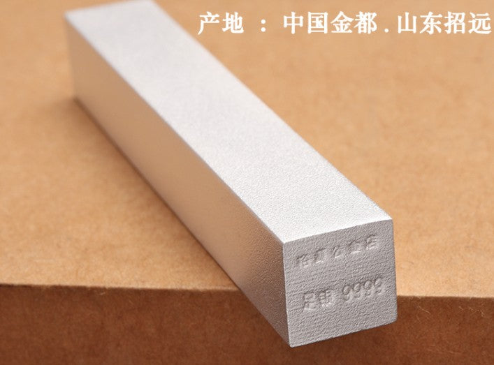 new arrival pure silver 9999 silver bar silver bullion satin surface 100g/pc