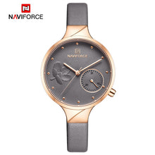 将图片加载到图库查看器，NAVIFORCE Women Watches Top Brand Luxury Fashion Female Quartz Wrist Watch Ladies Leather Waterproof Clock Girl Relogio Feminino
