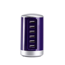 Load image into Gallery viewer, Multi-port Charger 6 USB Port Desktop Charger Rapid Tower Charging Station Power Adapter 30W LED Indicator UL Certification US
