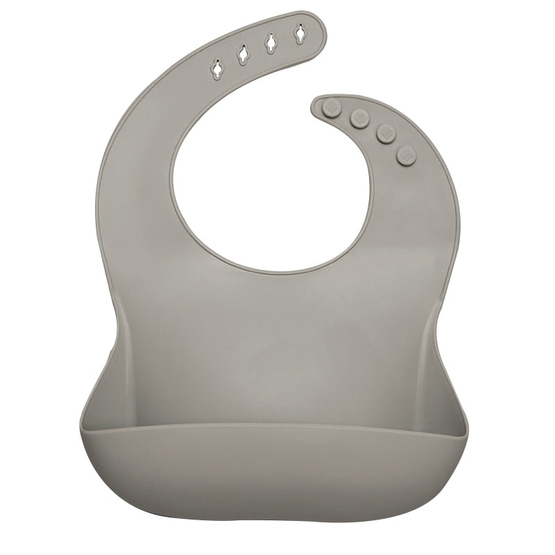 Fashionable Silicon Breastplate Baby Bib Waterproof Solid Infant Bandana Bibs Newborn Feeding Burp Cloth Drooling Scarf Dropship