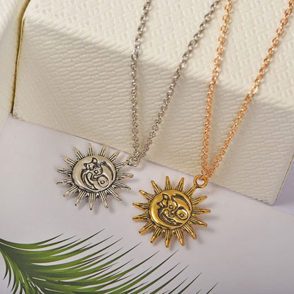 Smiley Face Sun Necklace