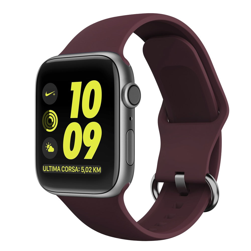 Silicone strap for Apple watch band 44mm 40mm iWatch band 38mm 42mm Sport watchband belt bracelet Apple watch series 3 4 5 se 6