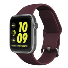 将图片加载到图库查看器，Silicone strap for Apple watch band 44mm 40mm iWatch band 38mm 42mm Sport watchband belt bracelet Apple watch series 3 4 5 se 6
