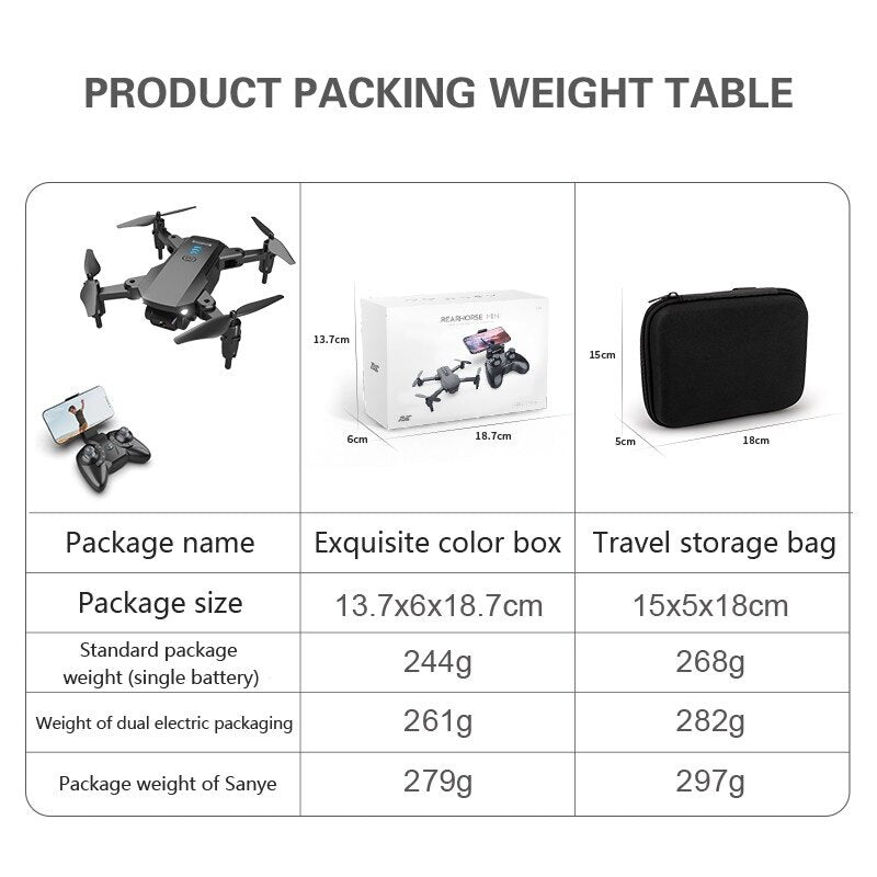 S603 RC Mini Drone With 4K HD Dual Camera Aerial Photography WIFI FPV Foldable Durable Quadcopter Height Hold Toys