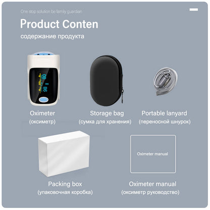Yongrow Medical Household Digital Finger Pulse Oximeter Blood Oxygen Saturation Meter heart rate Monitor Health Care tonometer