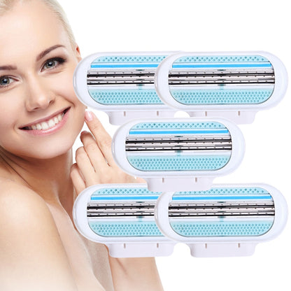 Female Safety Razor Blades Beauty Shaving For Women 3 Layer Blade Shaver Razor Blade Replacement Head For Gillette Venus