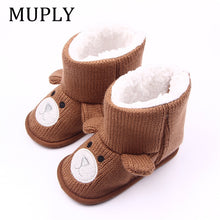 Charger l&#39;image dans la galerie, Baby Winter Boots Infant Toddler Newborn Cute Cartoon Bear Shoes Girls Boys First Walkers Super Keep Warm Snowfield Booties Boot
